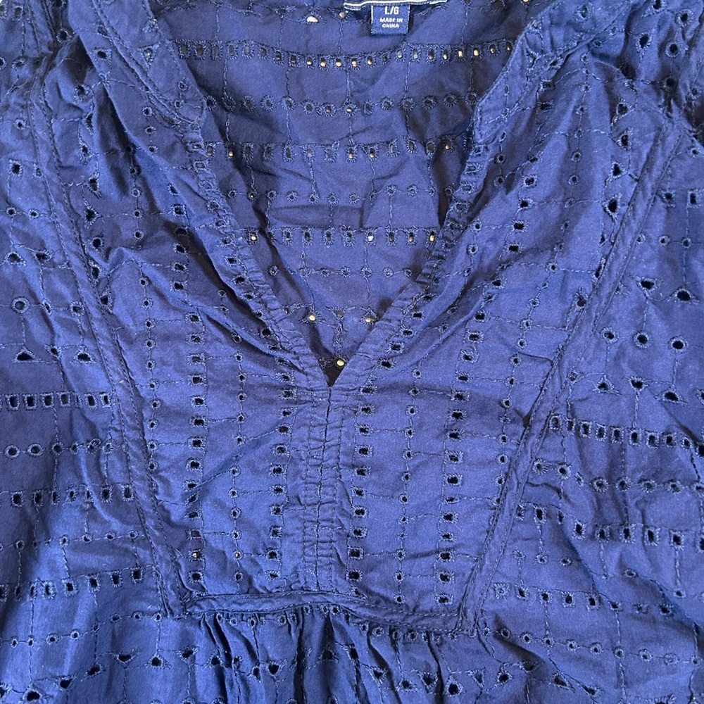 Izod Women's Navy Blouse - Picture 2 of 5